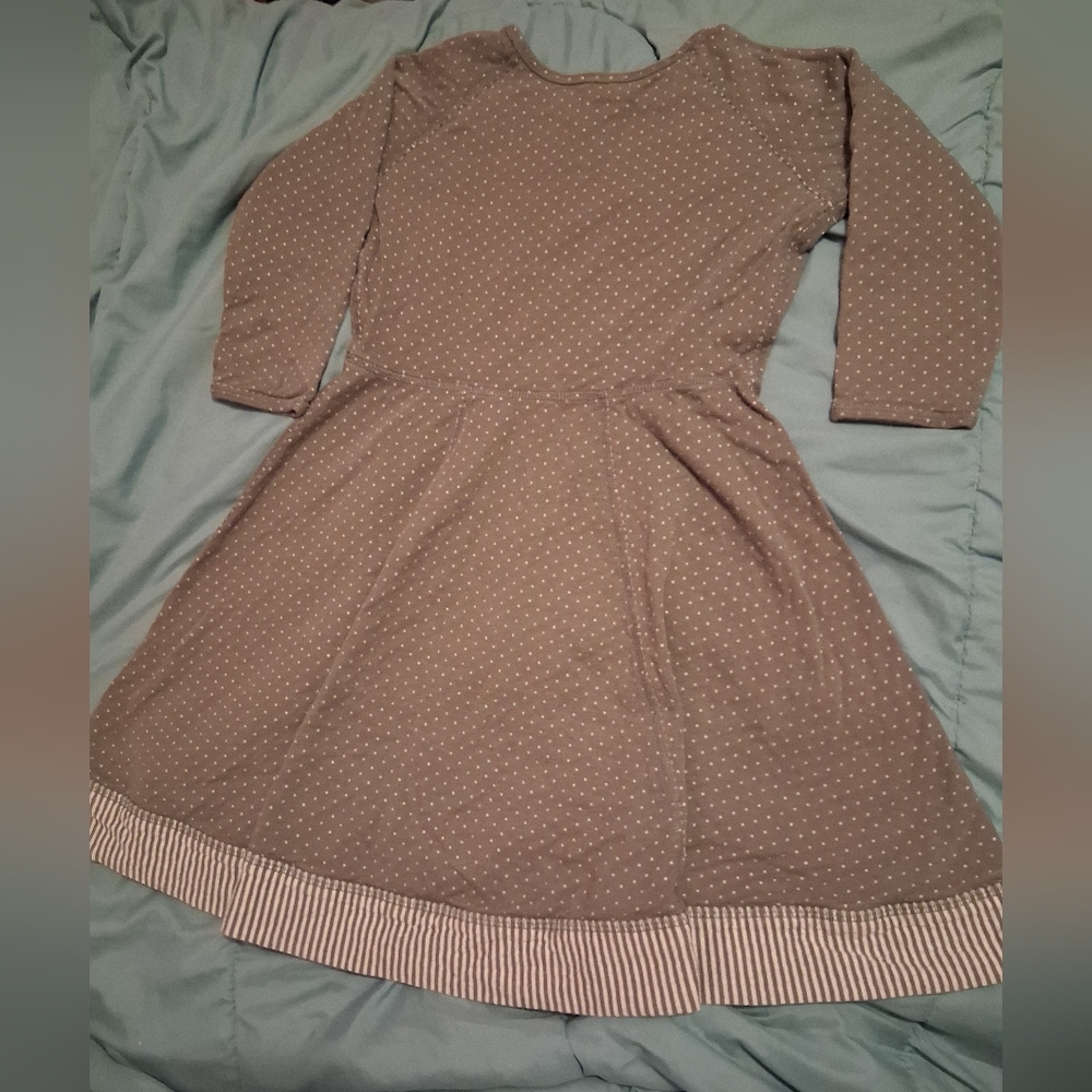 Reversable Polka Dot / Strippes Long Sleeve Youth Dress